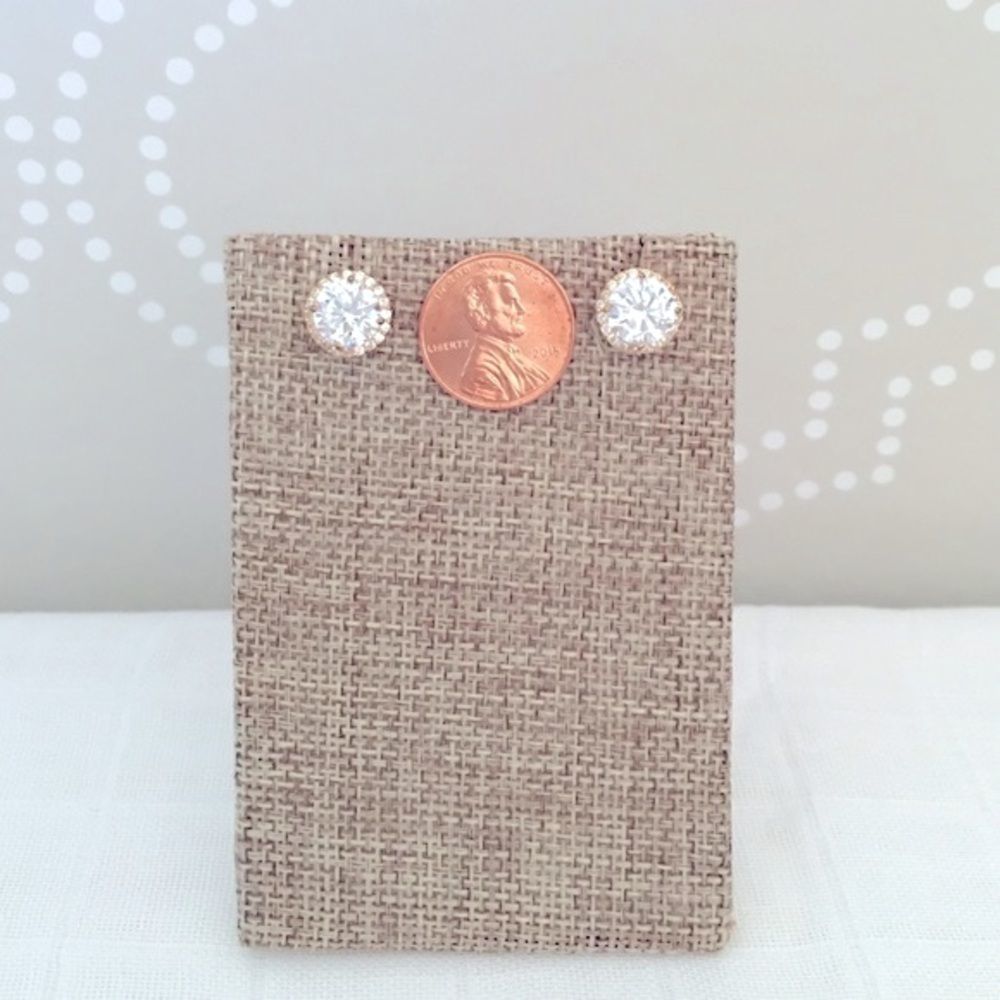 DEVIN ROSE GP Sterling Silver Studs - Picture 4 of 6